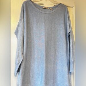 Soft Surroundings Sky Blue Crew Neck Sweater